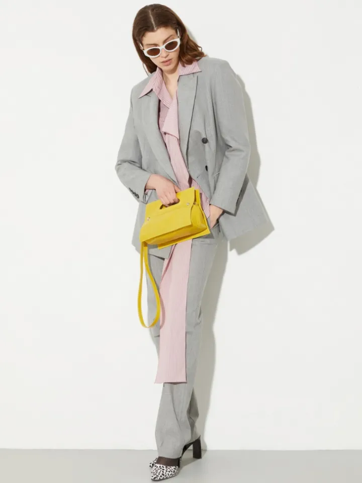 Asymmetric striped shirt - pink