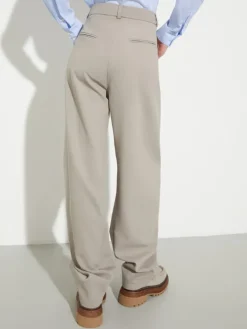 Barrel-leg stretch trousers - light grey