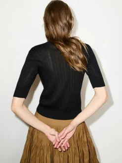 Bejewelled embroidered cardigan - black