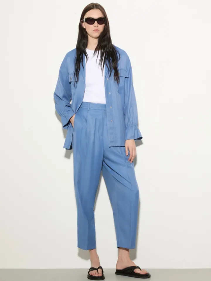 Belted shacket - avio
