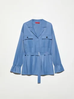 Belted shacket - avio