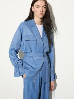 Belted shacket - avio