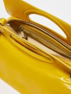 Bookbag glossy-leather bag - yellow