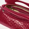 Bookbag textured-leather bag - red