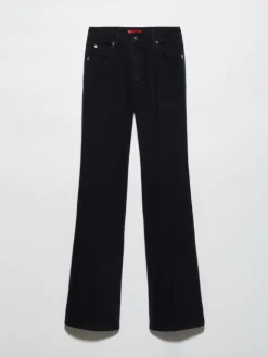 Bootcut black denim jeans - black
