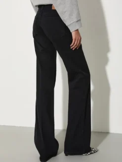 Bootcut black denim jeans - black