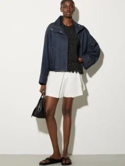 Bouclé knit top - black