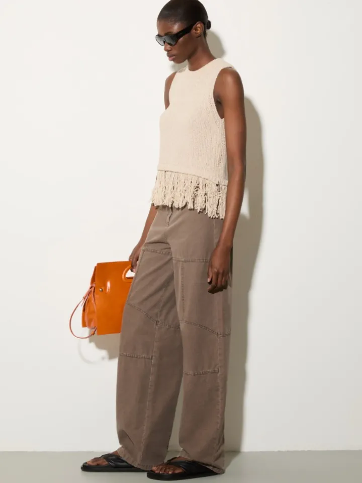 Bouclé knit top - ice