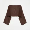 Chiffon shrug - brown