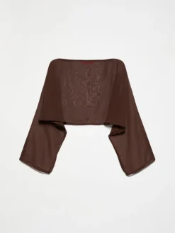 Chiffon shrug - brown