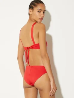 Corset-style swimsuit - red