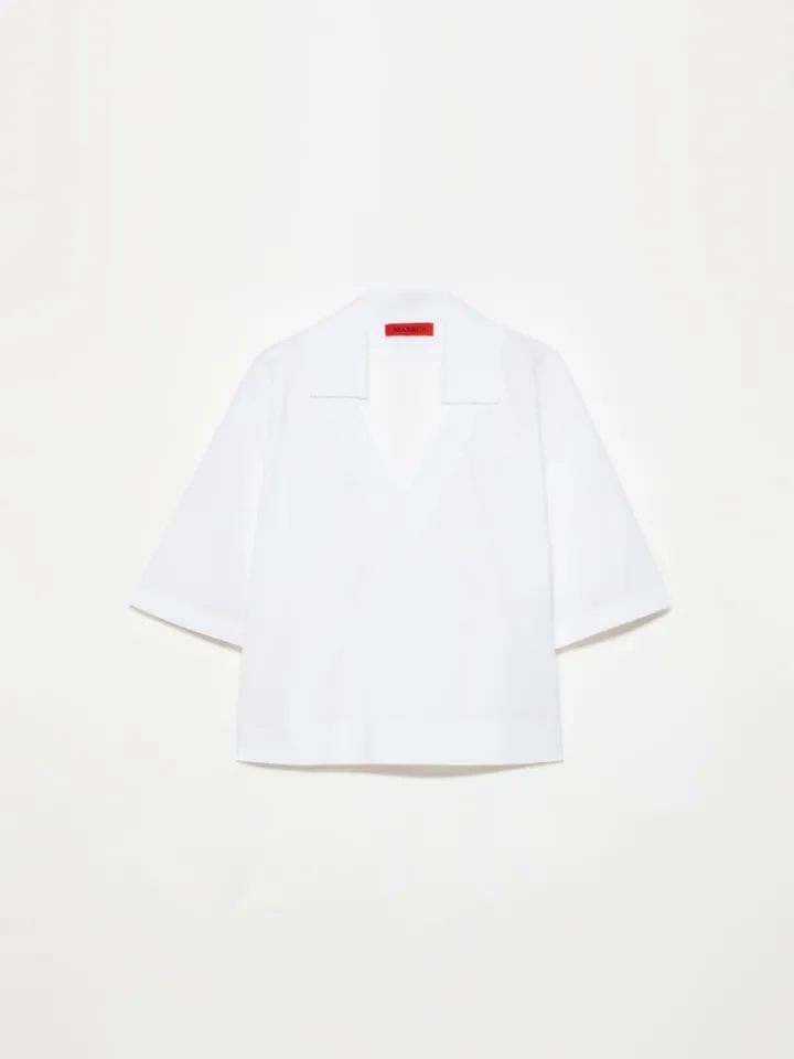Cotton and linen layered T-shirt - optical white