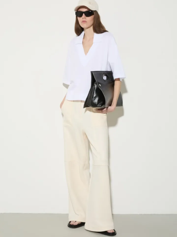 Cotton and linen layered T-shirt - optical white