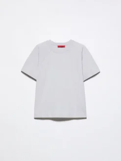 Cotton and linen T-shirt - light grey