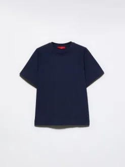 Cotton and linen T-shirt - midnightblue
