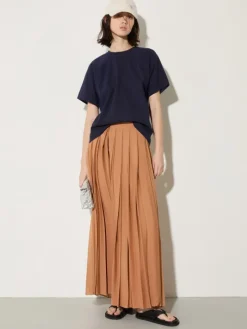 Cotton and linen T-shirt - midnightblue