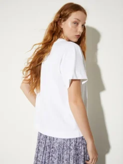 Cotton and linen T-shirt - optical white