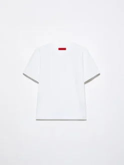 Cotton and linen T-shirt - optical white