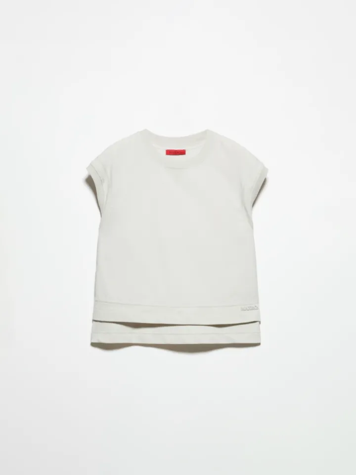 Cotton-fleece and poplin gilet - grey
