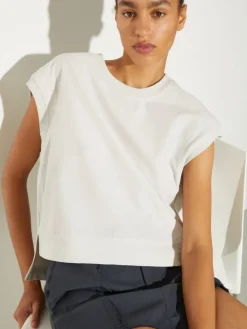 Cotton-fleece and poplin gilet - grey