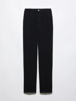 Cotton-gabardine trousers - black