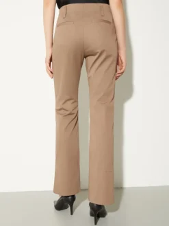 Cotton-gabardine trousers - cocoa