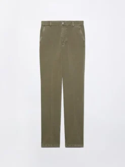 Cotton-gabardine trousers - military green