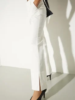 Cotton-gabardine trousers - white