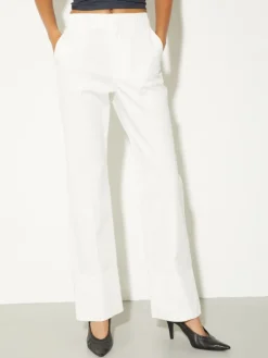 Cotton-gabardine trousers - white