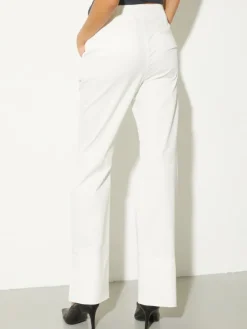 Cotton-gabardine trousers - white