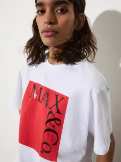 Cotton jersey logo T-shirt - red
