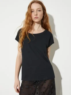 Cotton jersey T-shirt - black