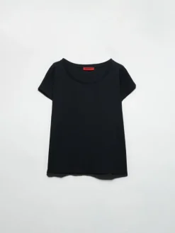 Cotton jersey T-shirt - black