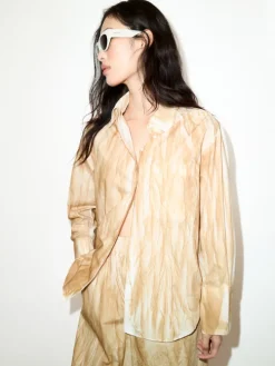 Cotton-poplin shirt - buck