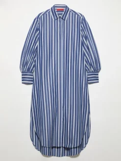 Cotton-poplin shirt dress - navy