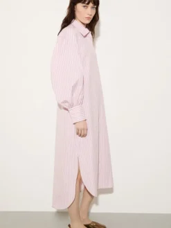 Cotton-poplin shirt dress - powder