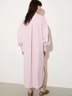 Cotton-poplin shirt dress - powder