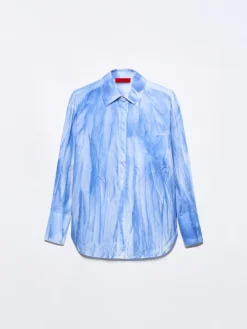 Cotton-poplin shirt - light blue