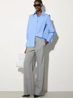 Cotton poplin shirt - light blue