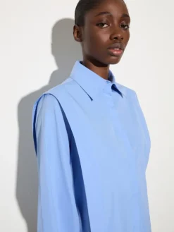 Cotton poplin shirt - light blue