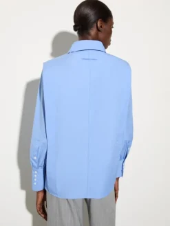 Cotton poplin shirt - light blue