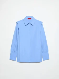 Cotton poplin shirt - light blue