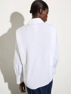 Cotton poplin shirt - white