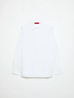 Cotton poplin shirt - white