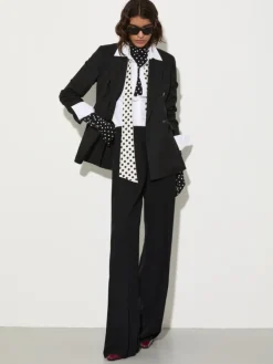 Cotton-poplin shirt with tie - white