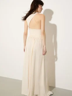 Crepe-jersey maxi dress - ivory