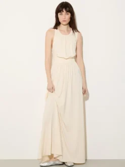 Crepe-jersey maxi dress - ivory