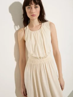 Crepe-jersey maxi dress - ivory