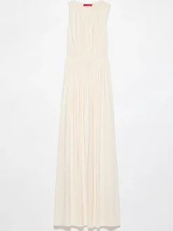 Crepe-jersey maxi dress - ivory