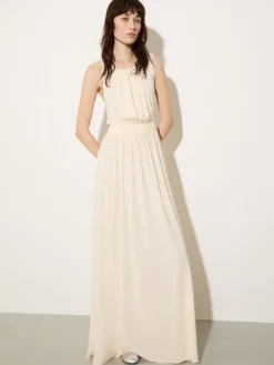 Crepe-jersey maxi dress - ivory